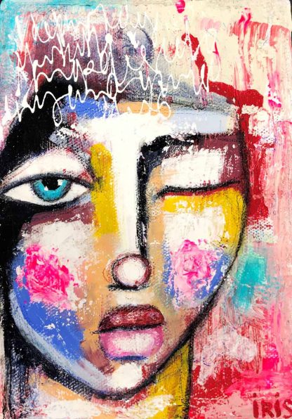 Colourful whimsical portrait